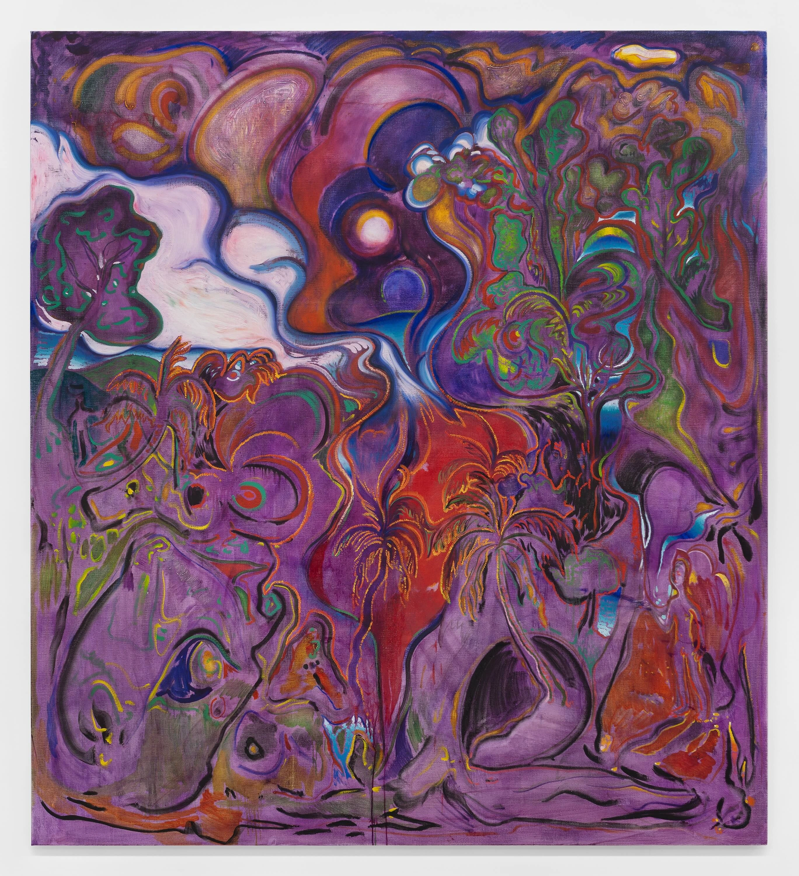Piñeiro Bello, Alejandro, 'Fragmentos Nocturnos', 2025, oil on linen, 84" × 76" (213.4 cm × 193 cm), No. 95950
