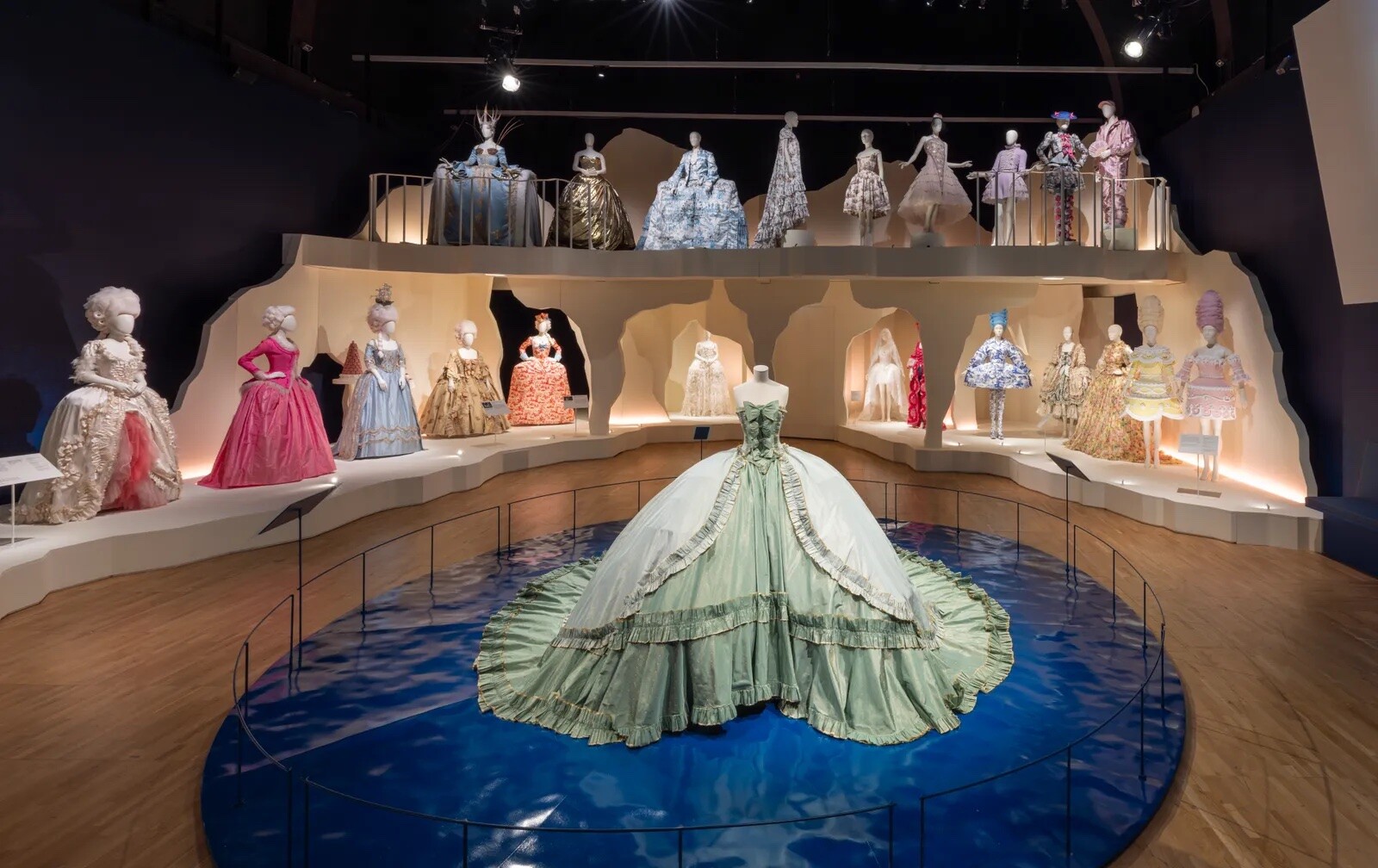 Marie Antoinette Style’s showstopping final room, filled with contemporary fashion. Photo: Peter Kelleher