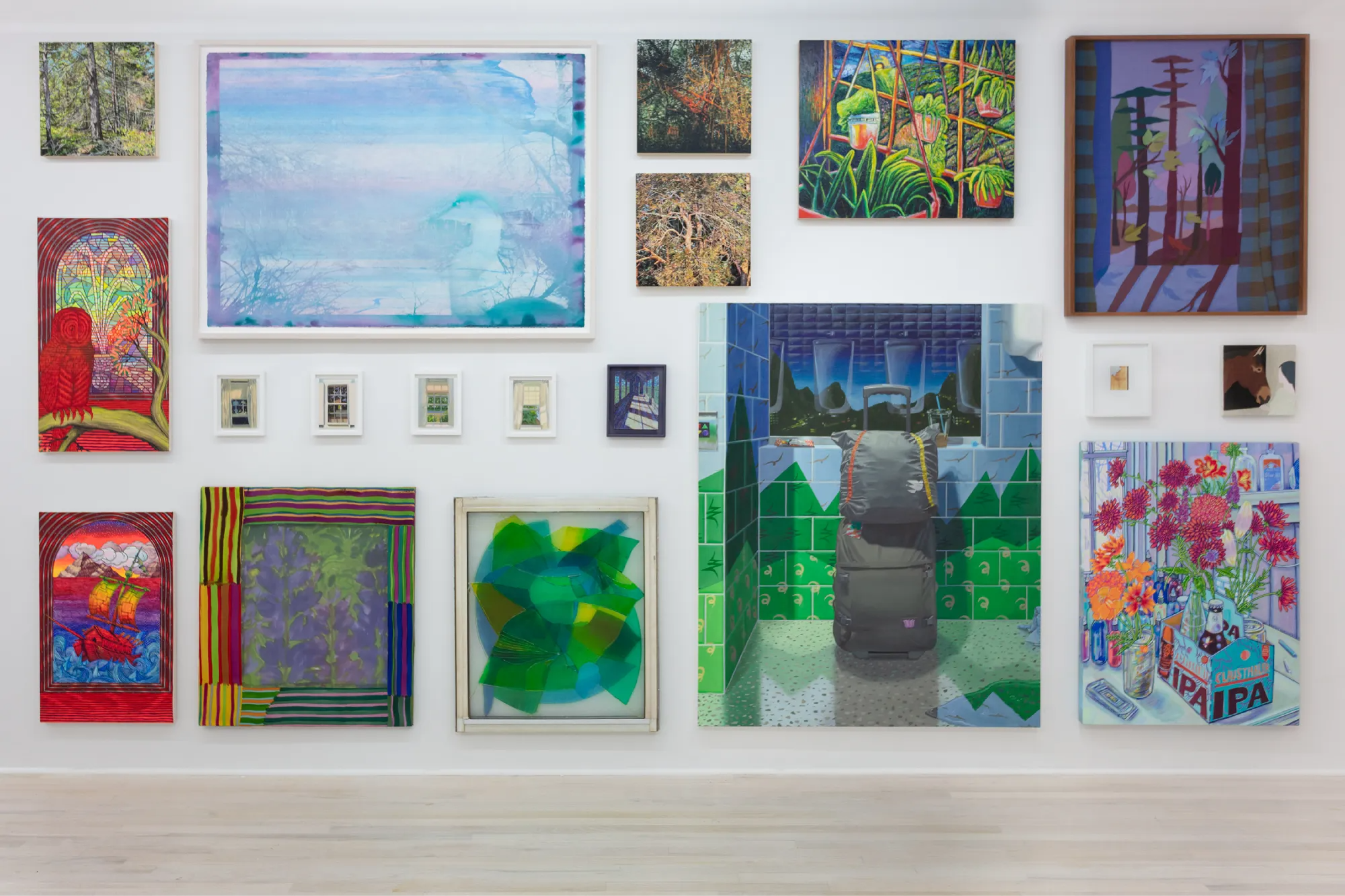 Installation view of "Windows" at Halsey McKay Installation view of "Windows" at Halsey McKay