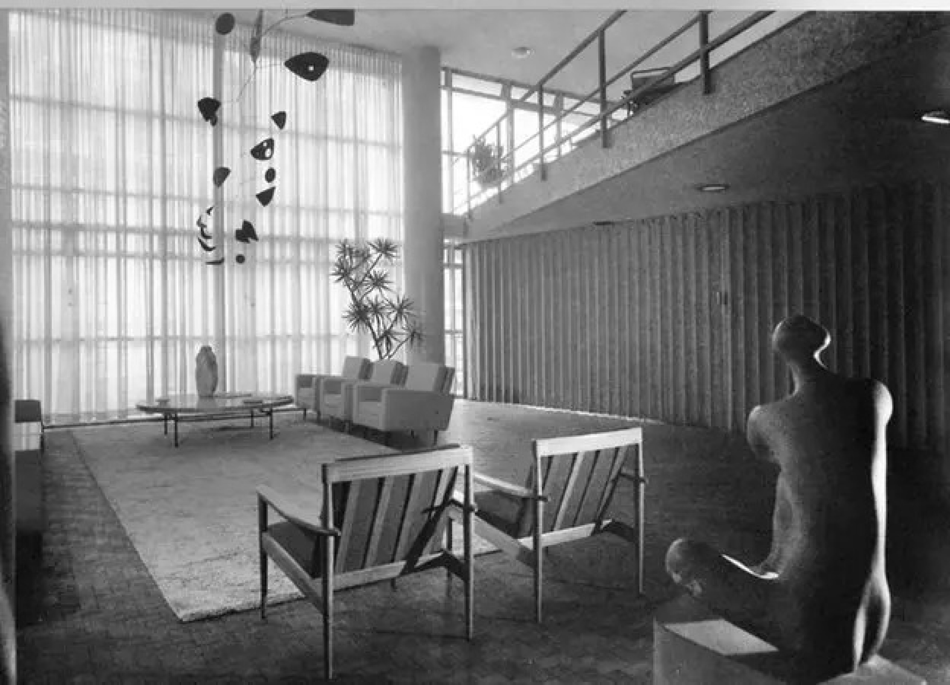 Black Widow (1948) hanging in the Instituto dos Arquitetos do Brasil, Courtesy of Instituto dos Arquitetos do Brasil Black Widow (1948) hanging in the Instituto dos Arquitetos do Brasil, Courtesy of Instituto dos Arquitetos do Brasil