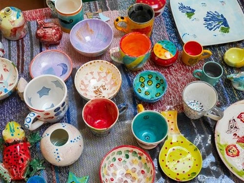 Host a Children's Pottery Painting Workshop at Bert et CathA