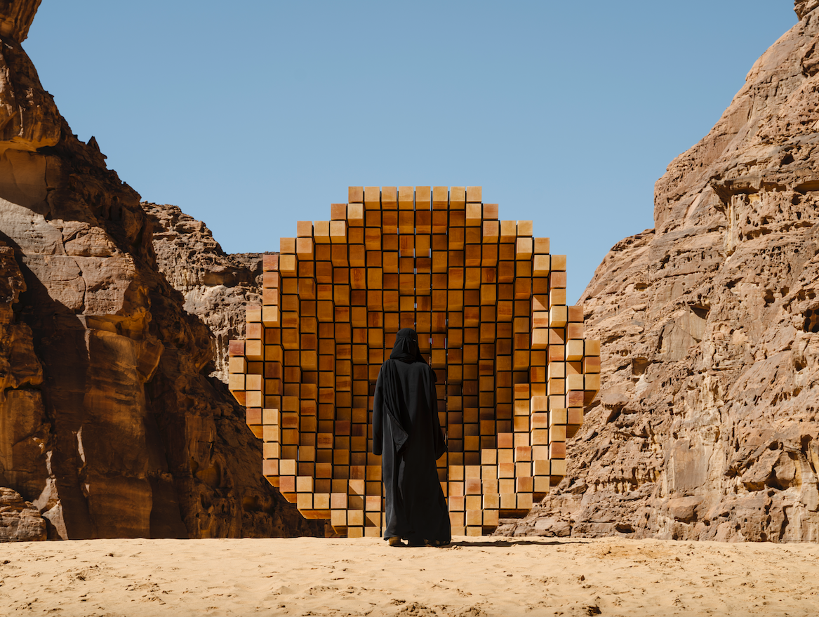 “My goal is to be able to continue doing what I am doing and inspire the younger generation in Saudi Arabia" says Dana Awartani. Dana Awartani Desert X AlUla 2022, photo by Lance Gerber .