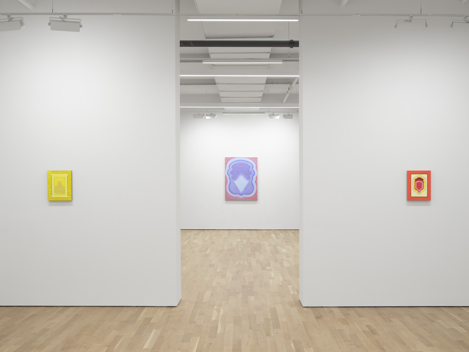 Installation of 'Book of Hours' exhibition at Charles Moffett Gallery. Photo by Thomas Barratt, courtesy Charles Moffett.