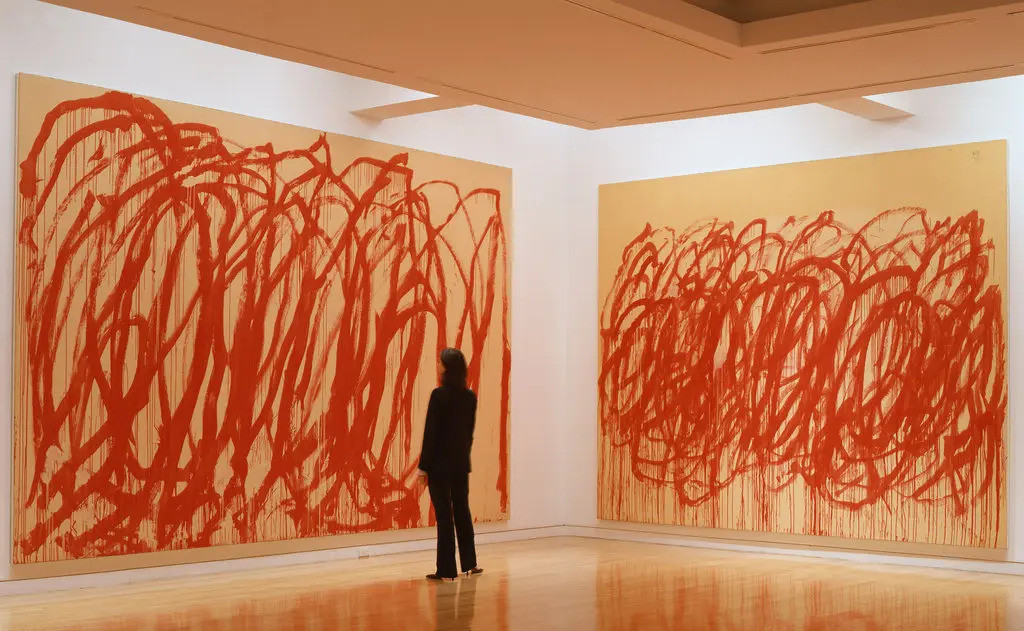 Cy Twombly's “Bacchus” installation view at the Gagosian Gallery, 2005. Photo: Rob McKeever, Courtesy of Gagosian Gallery