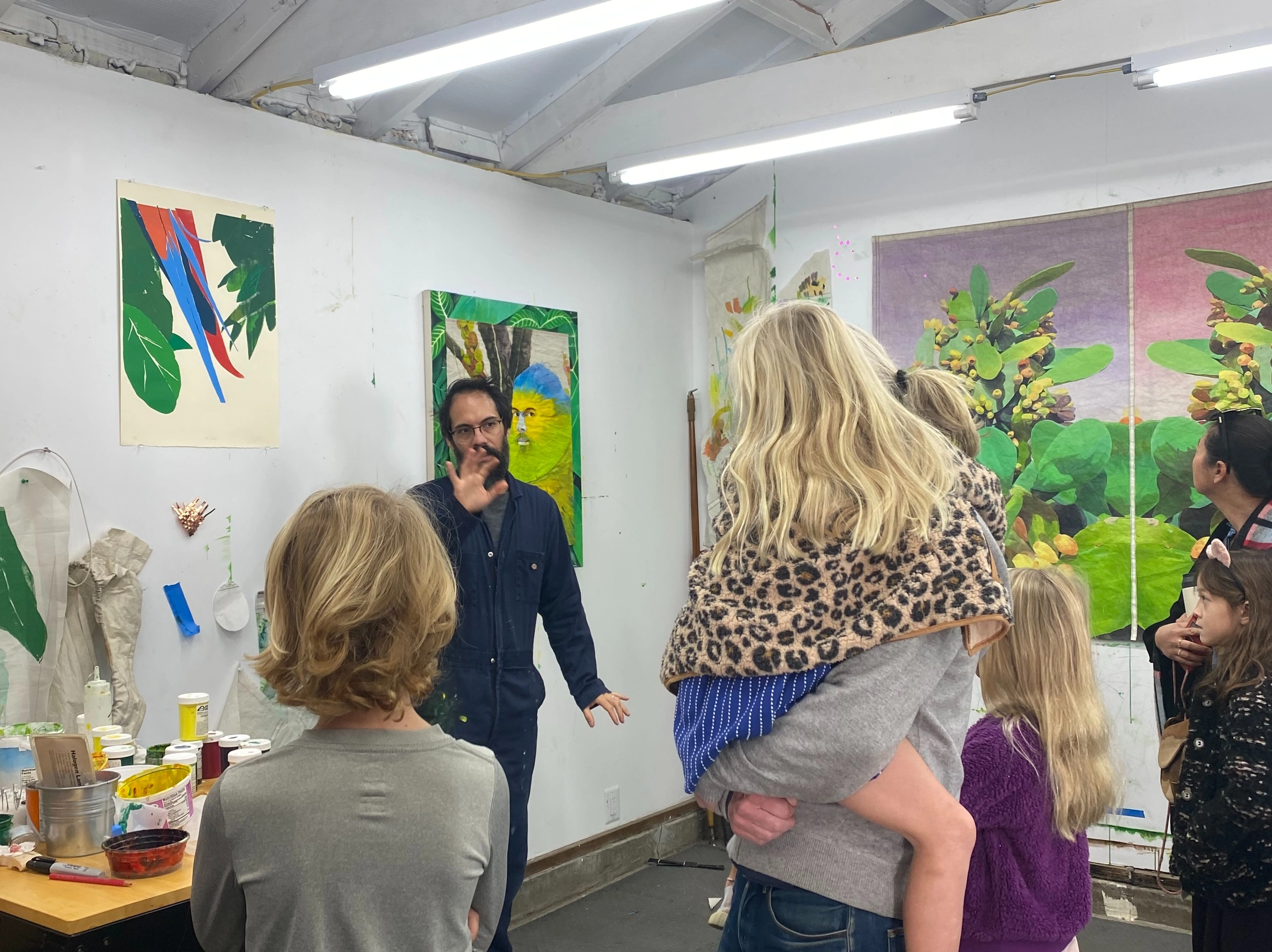 Our mini members exploring the studio of artist  Yaron Michael Hakim in Los Angeles!